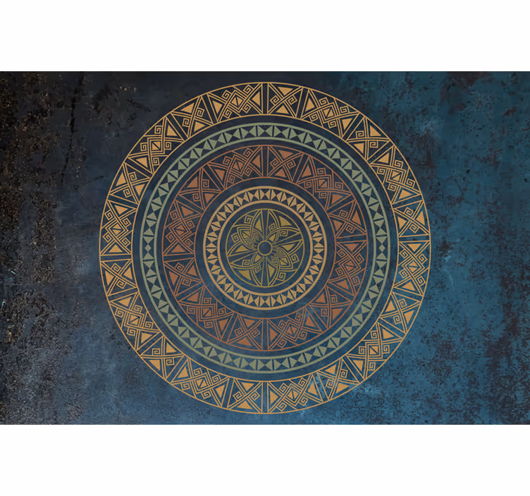 Mandala wall mural with intricate geometric patterns - TenStickers