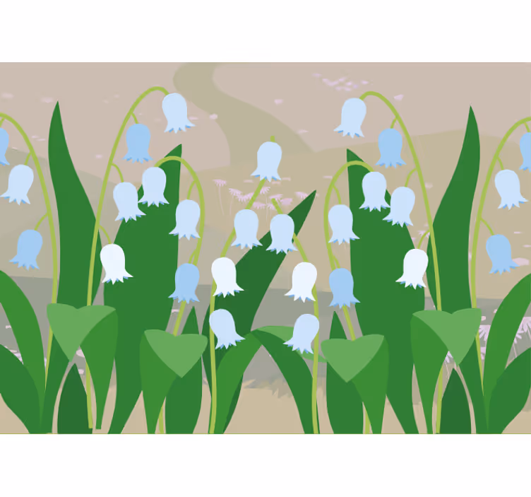 Flower mural delicate flower blooms - TenStickers