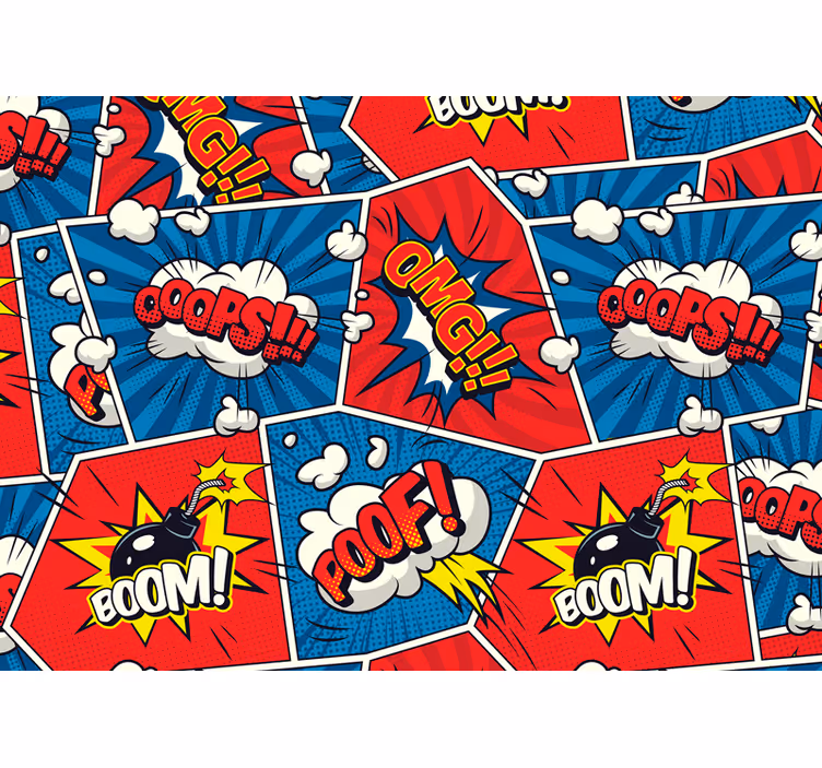 Graffiti wall mural comic speech bubbles design - TenStickers
