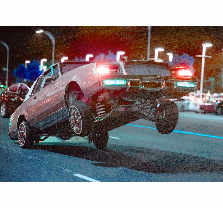 Vehicle mural classic car performance - TenStickers