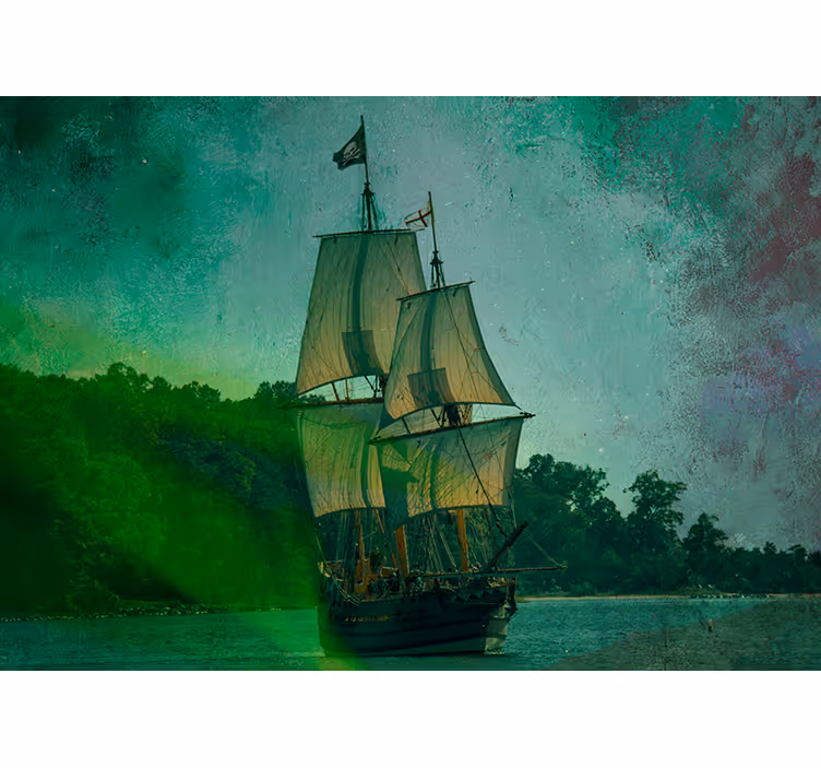 Vehicle mural sailing vessel - TenStickers
