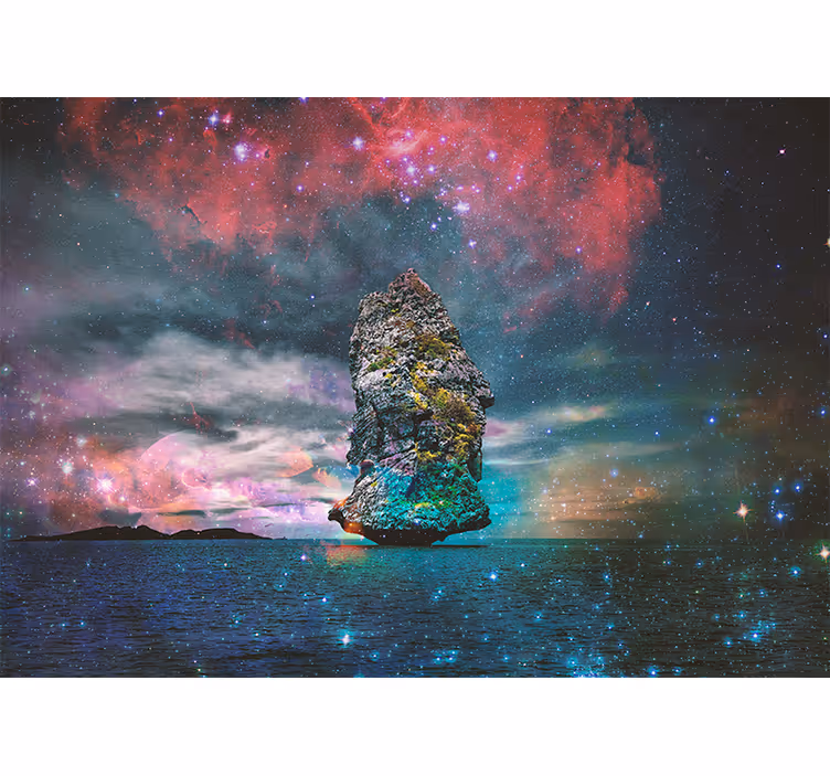 Space mural celestial rock formation - TenStickers