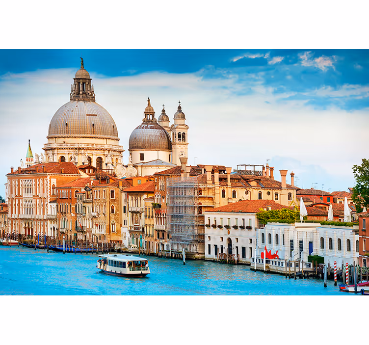 City wall mural of historic venetian architecture - TenStickers