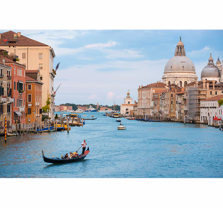 City wall mural venice gondola scene - TenStickers
