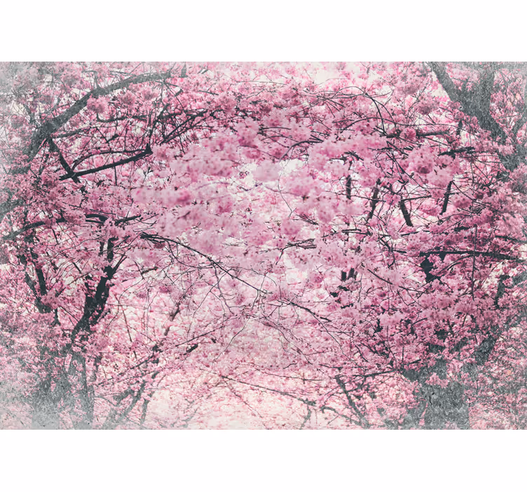 Flower mural cherry blossom grove - TenStickers