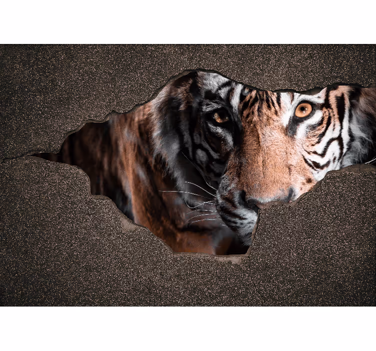 Wall mural tiger close-up - TenStickers