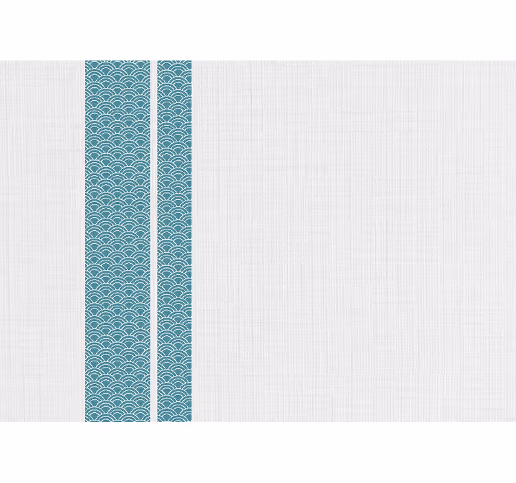 Wavy blue pattern texture wall mural - TenStickers