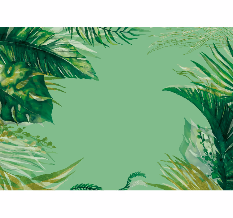 Nature wall mural tropical foliage arrangement - TenStickers