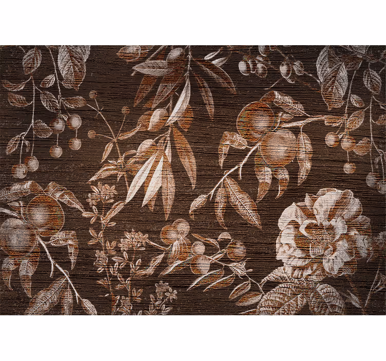 Flower mural floral art design - TenStickers