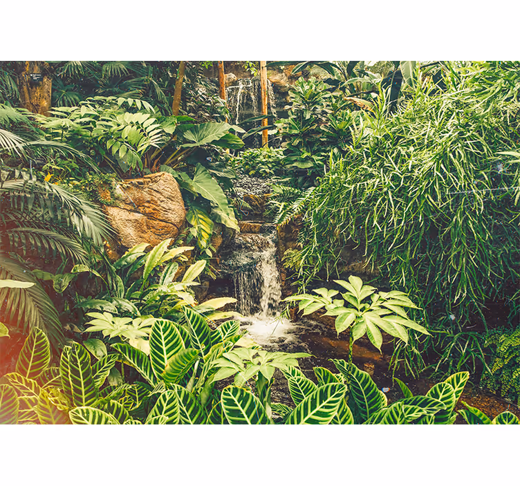Nature wall mural vibrant tropical paradise - TenStickers
