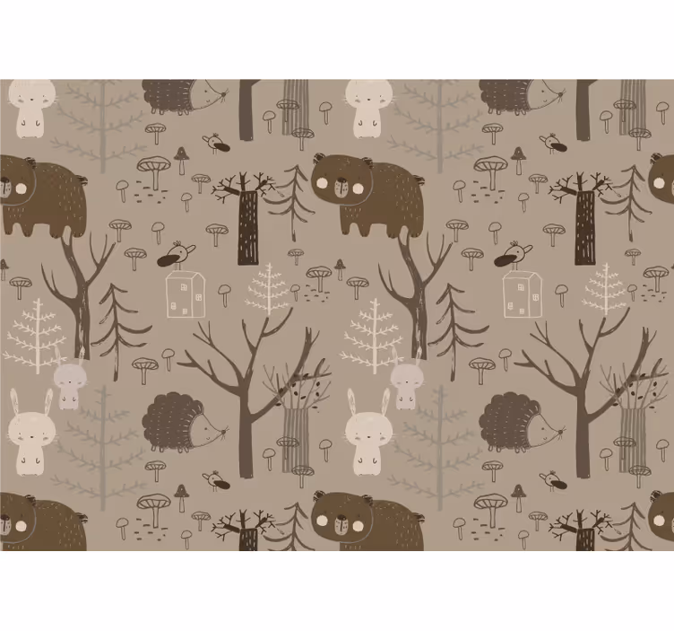 Animal wall mural forest creatures adventure - TenStickers