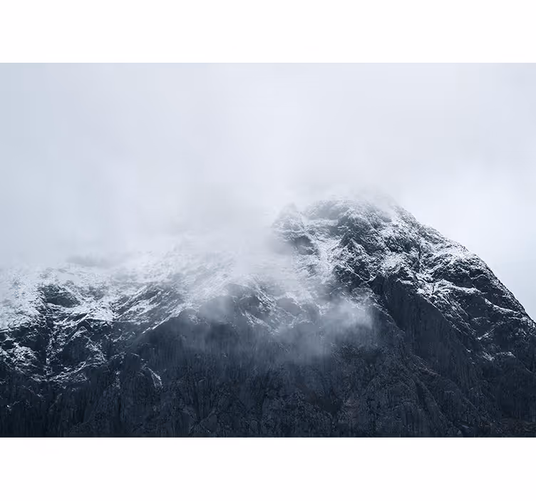 Mountain wall mural icy summit of the mountain - TenStickers