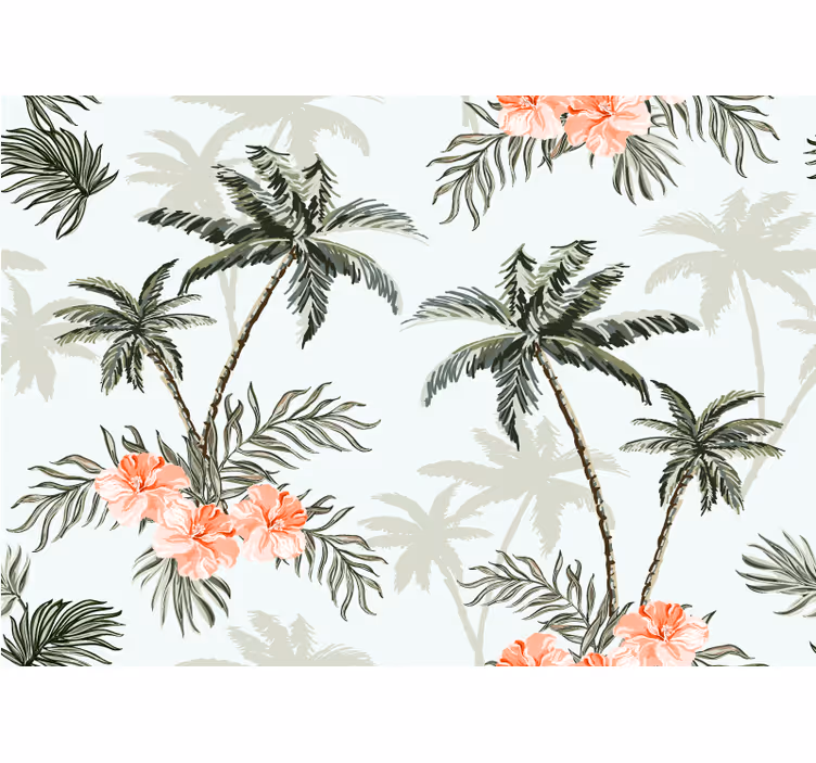 Jungle Palm Trees Forest Wall Mural - TenStickers