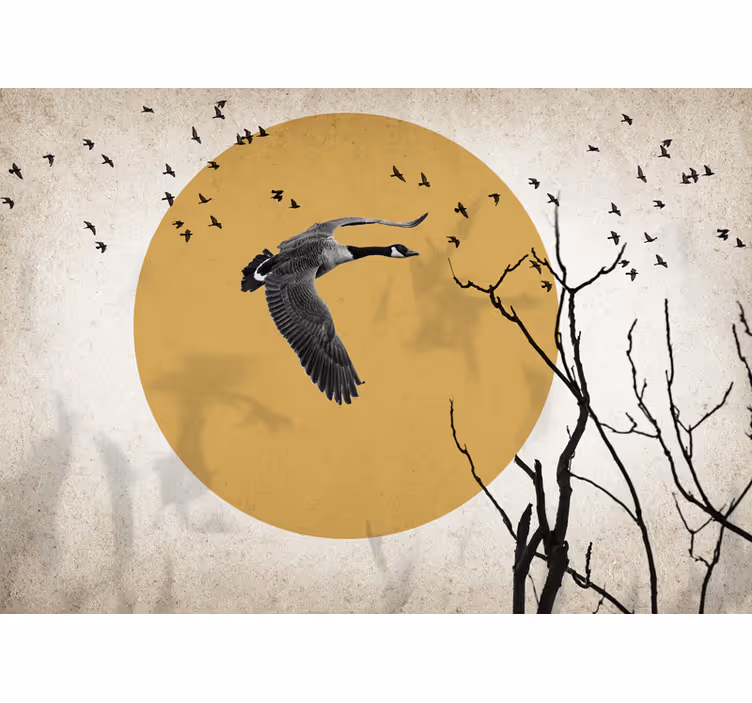 Sunrise realistic Bird wall mural - TenStickers