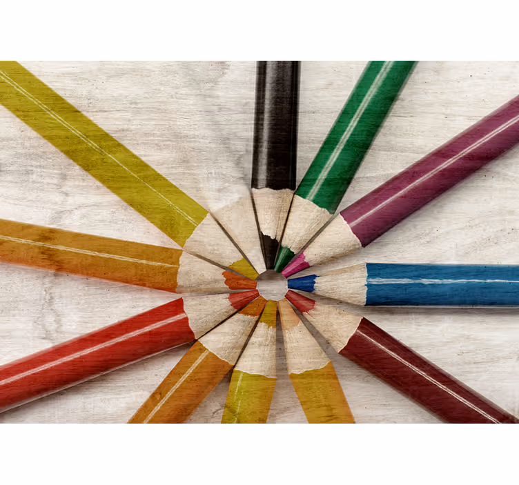 Mural quote colorful pencil display - TenStickers