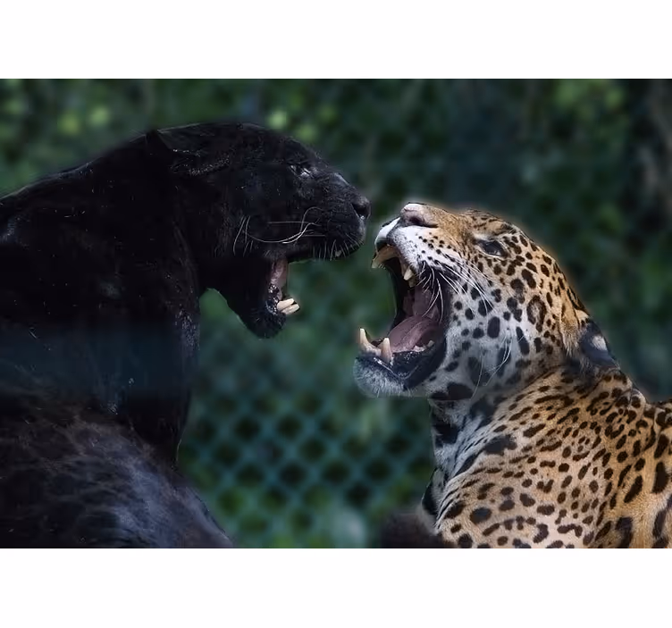 Fight of beautiful tigers mural wallpaper - TenStickers