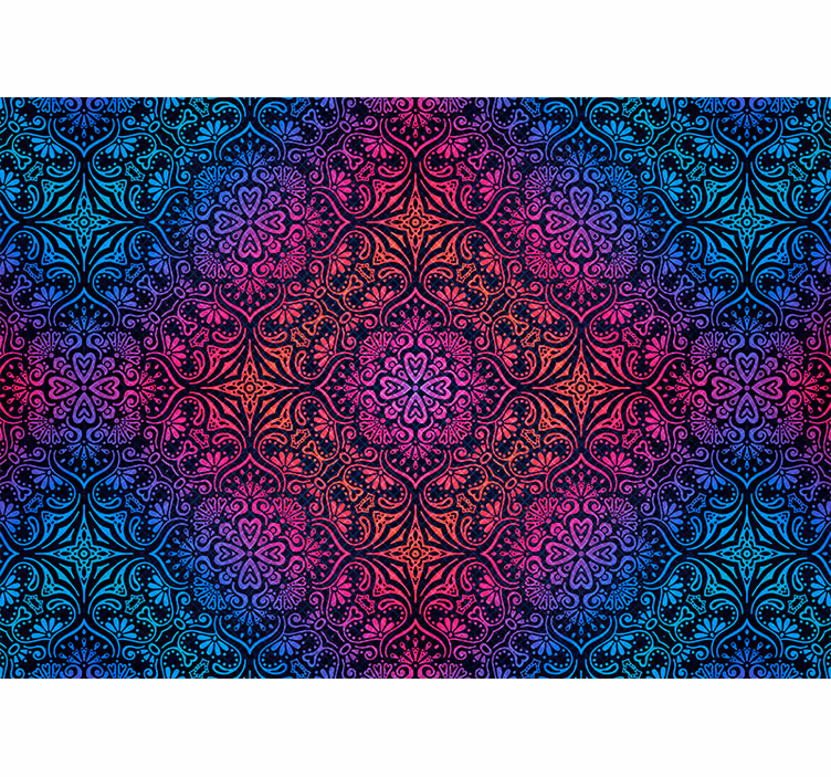 Mandala wall mural elaborate circular patterns - TenStickers