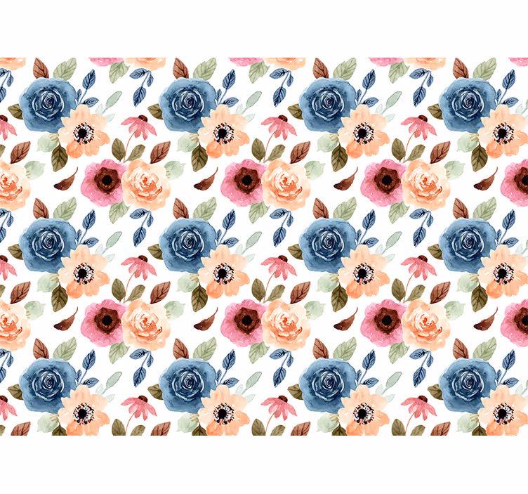 Flower mural floral composition design - TenStickers