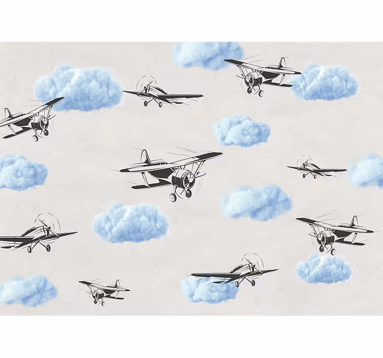 Vehicle mural of soaring classic aircraft - TenStickers