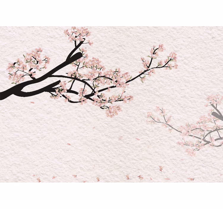 Fleur de Cerisier panoramic mural - TenStickers