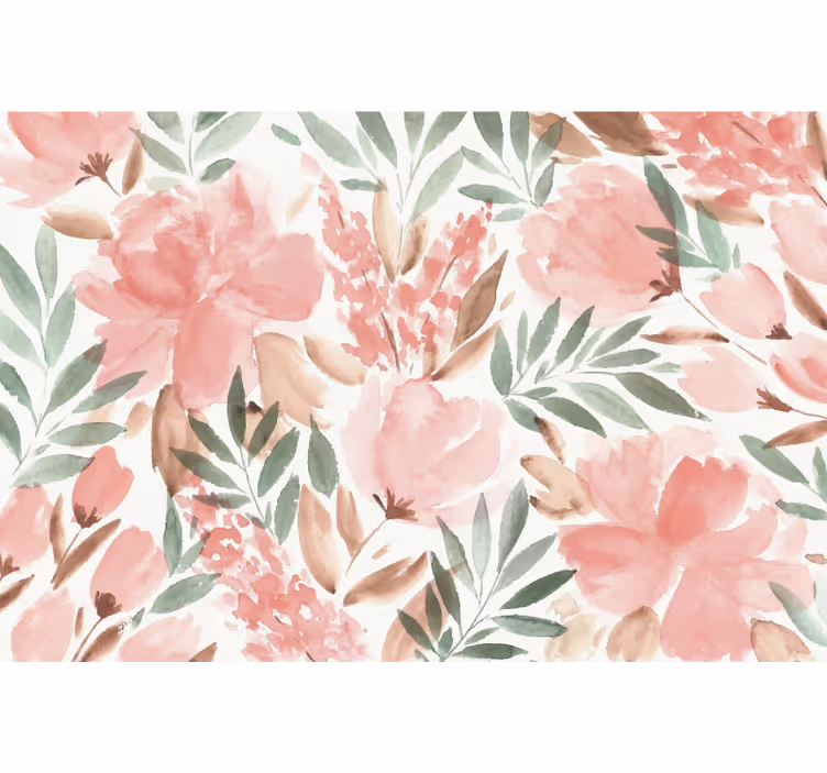 papier peint panoramique florale panoramic mural - TenStickers