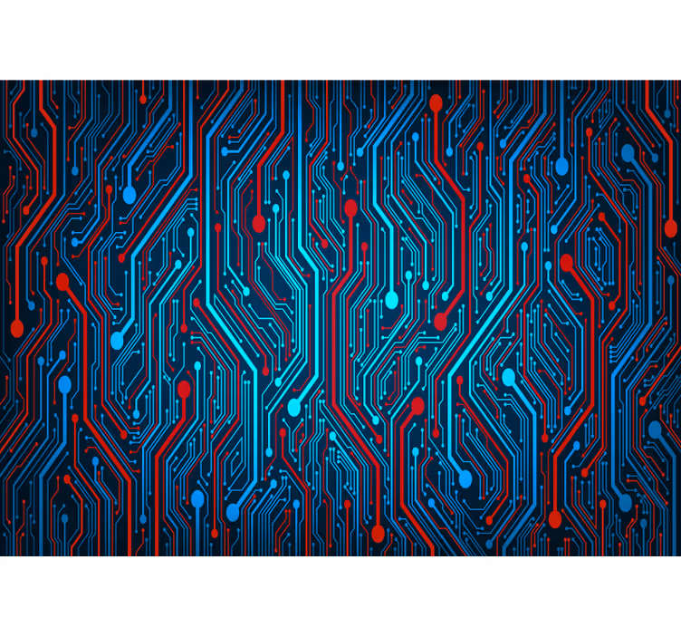 Wire Circuit abstract mural - TenStickers