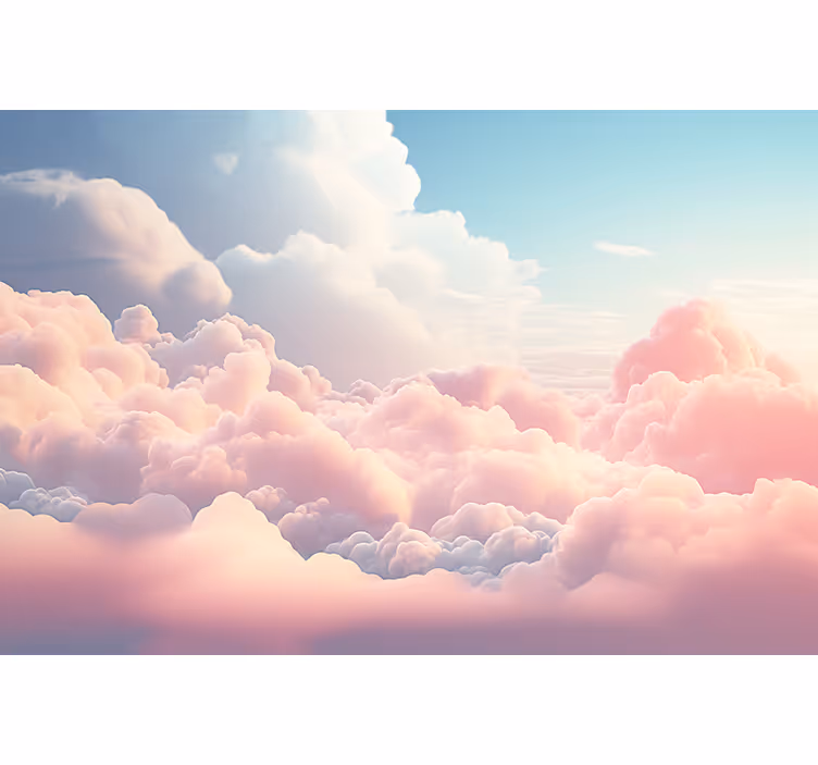 Pink cloud landscape Kids wall murals - TenStickers