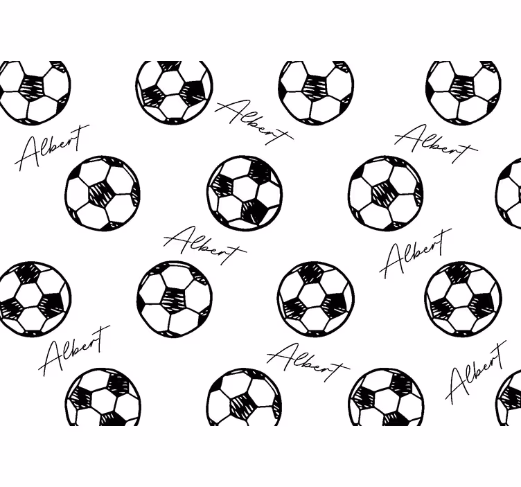 Football with name Kids wall mural - TenStickers