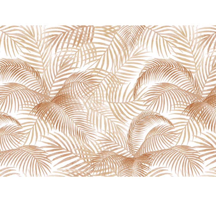 Exotic palms terracotta wall mural - TenStickers