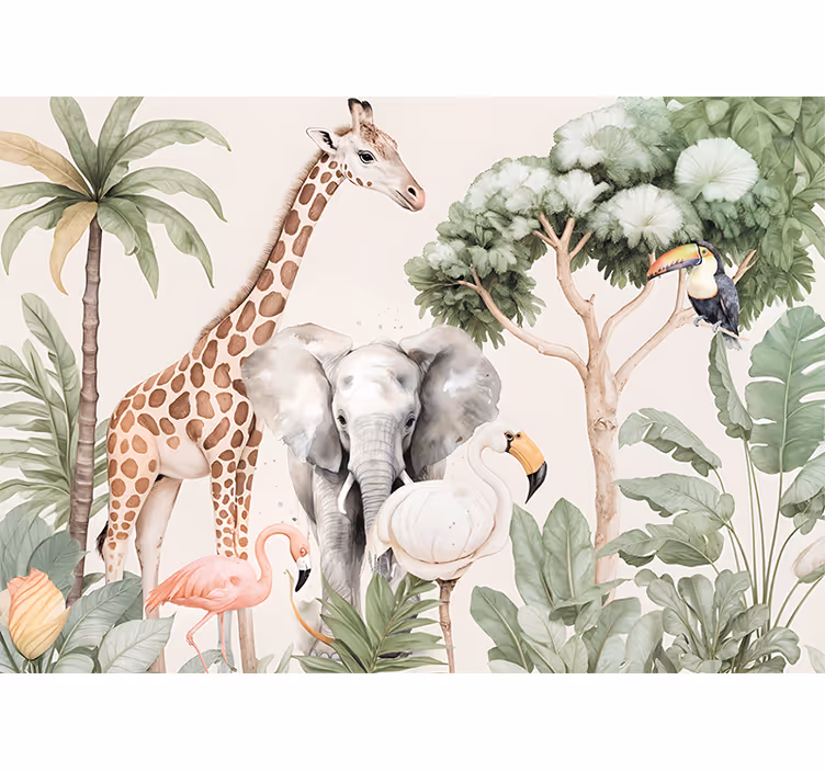 Savannah landscape wall mural - TenStickers