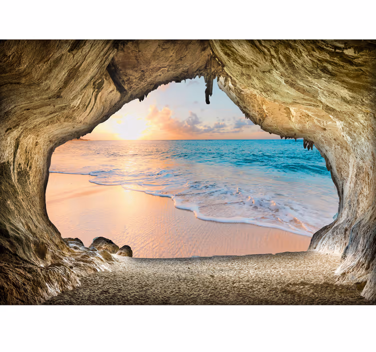 3D ocean view 3D mall mural - TenStickers