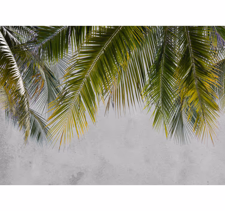 Palm leaves hanging wall mural - TenStickers