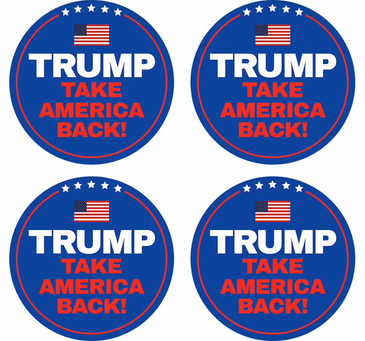 Trump take America back more coasters - TenStickers