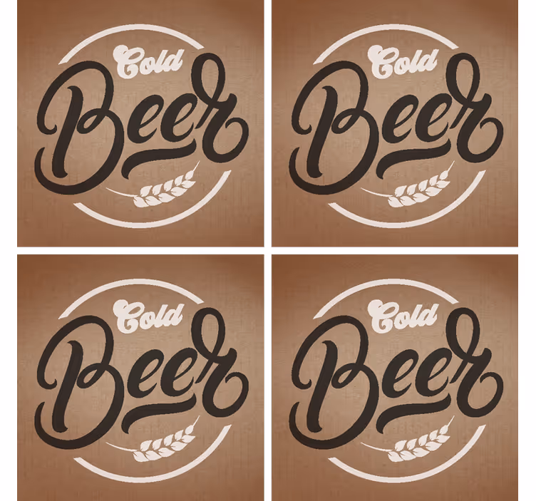 Cold beer coaster beer mat - TenStickers
