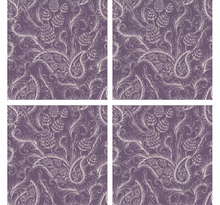 Coasters with elegant botanical design - TenStickers