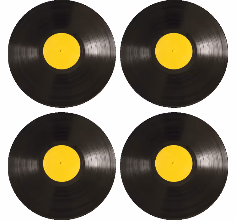 Vinyl disc record vintage coasters - TenStickers