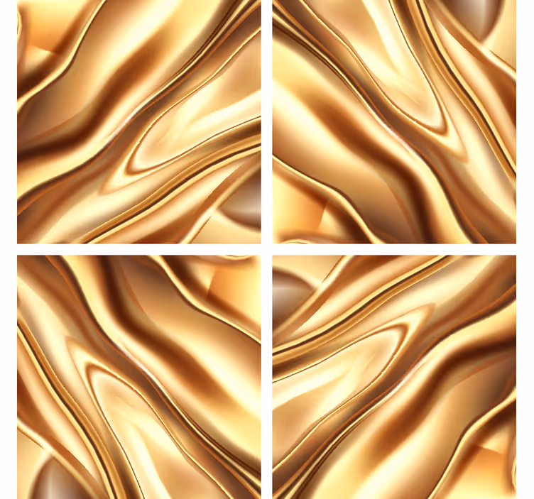 Golden metal effect drink coaster - TenStickers