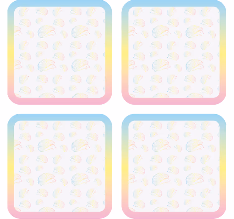 Personalizable coasters colorful jellyfish design - TenStickers
