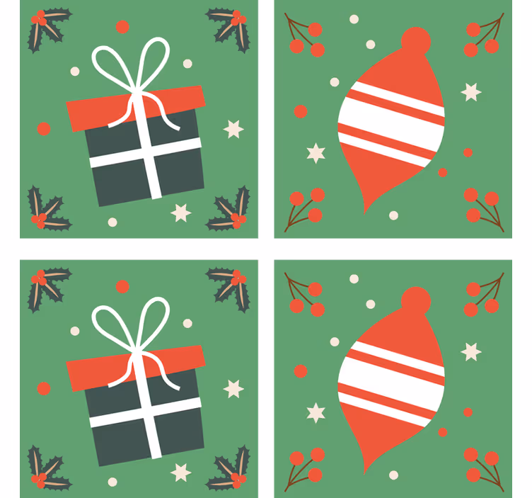 Christmas coasters for festive decor and gifting - TenStickers
