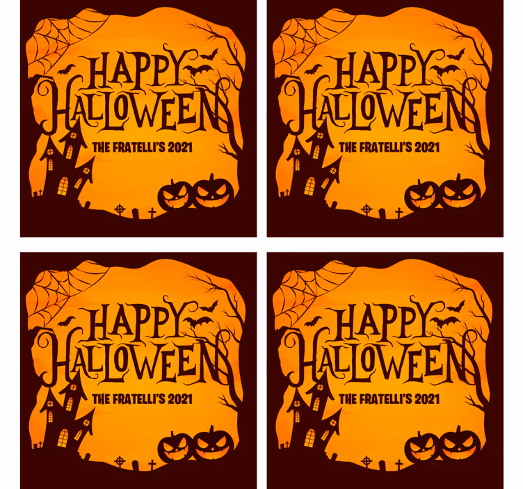 Halloween coasters for a spooky halloween celebration - TenStickers