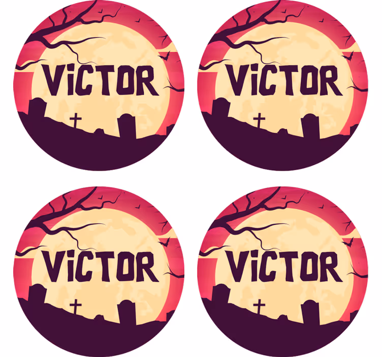 Personalised Halloween coaster - TenStickers