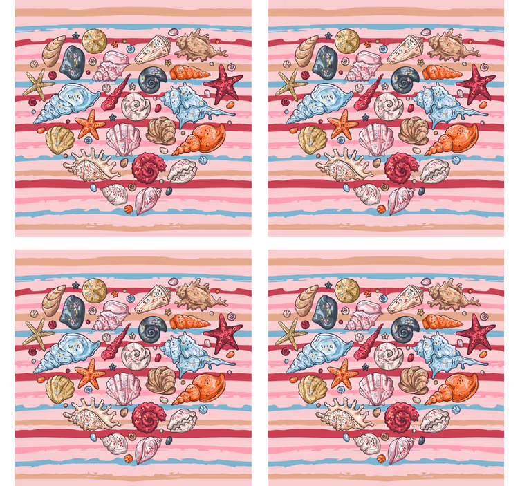 Geek coasters colorful shell design - TenStickers