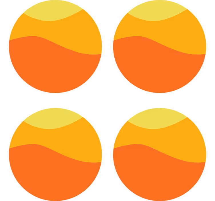 Wavy colorful layers coasters - TenStickers