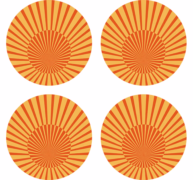 70's sunshine circle 70s coasters - TenStickers