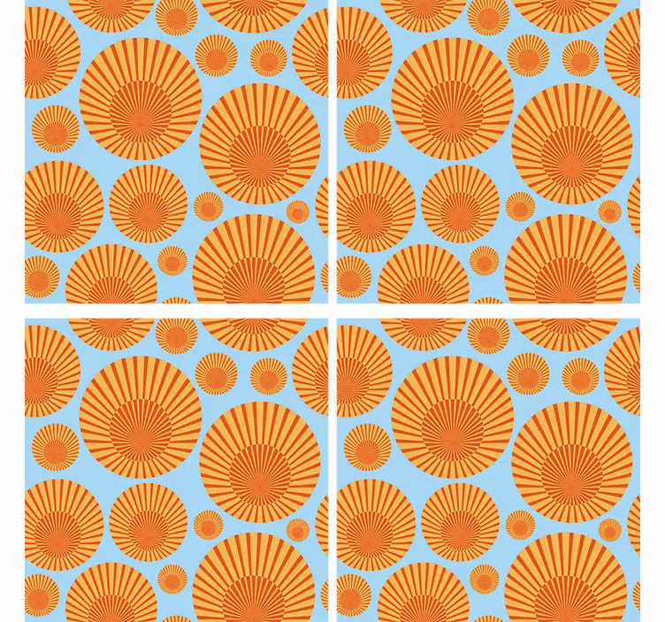 70's sunshine 70s coasters - TenStickers