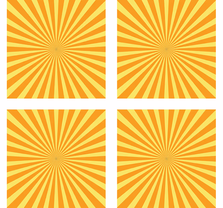 Coasters luminous sunburst design - TenStickers