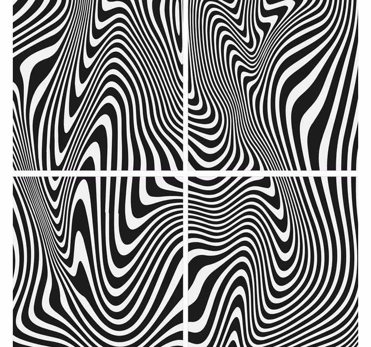 3D Effect Zebra Print coaster - TenStickers