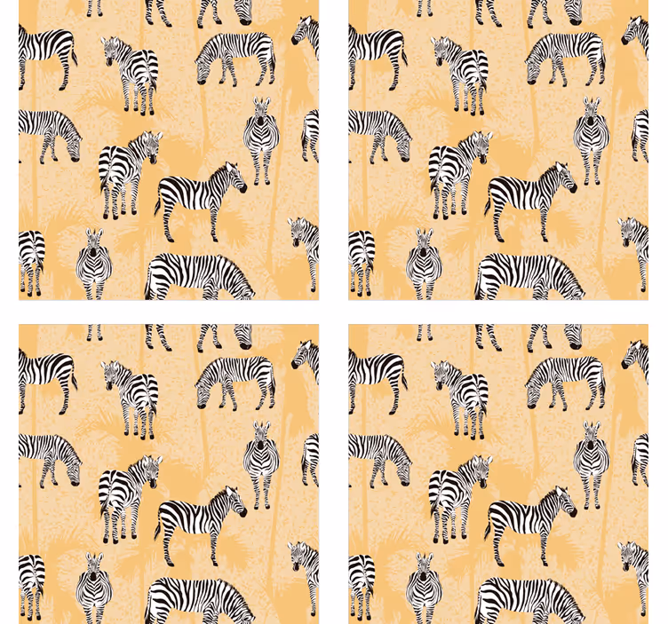 Geek coasters zebra pattern background - TenStickers