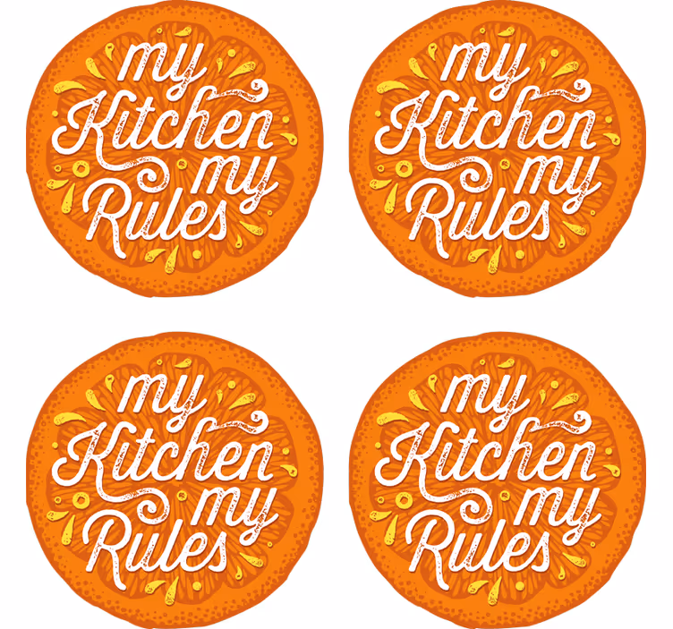 Kitchen rules be inspired beer mats - TenStickers
