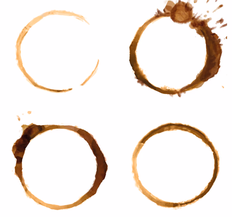 Coffee stain patterns coasters - TenStickers